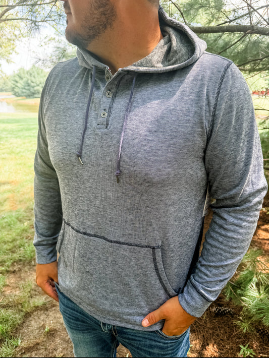 Flag & Anthem Henley Hoodie