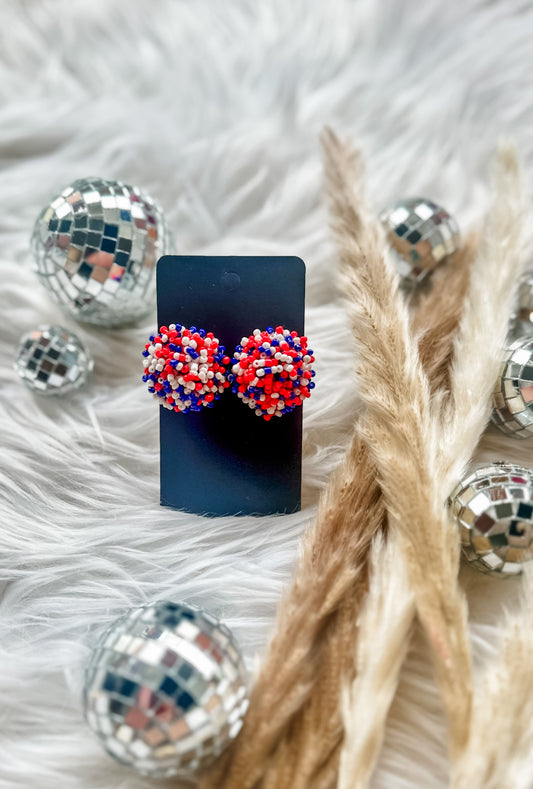 4th of July Beaded Earrings