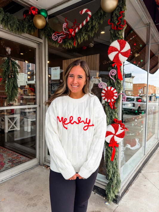 Twist Of Merry Sweater