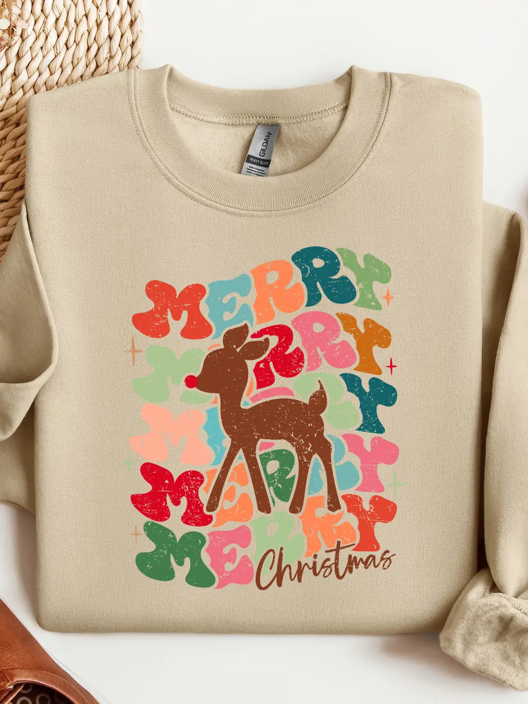 Reindeer Merry Graphic Tee/Crew