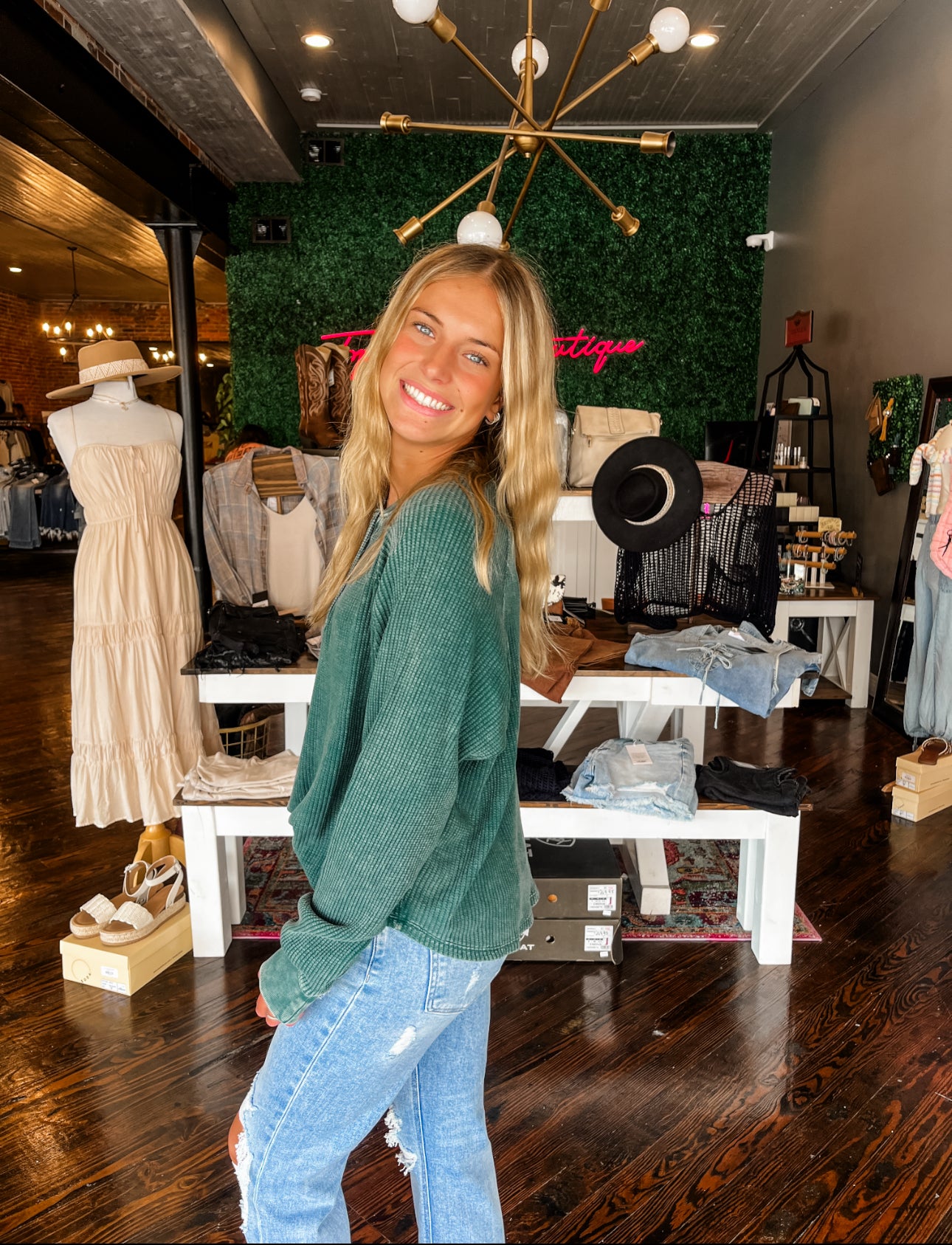 Harper Waffle Knit Top