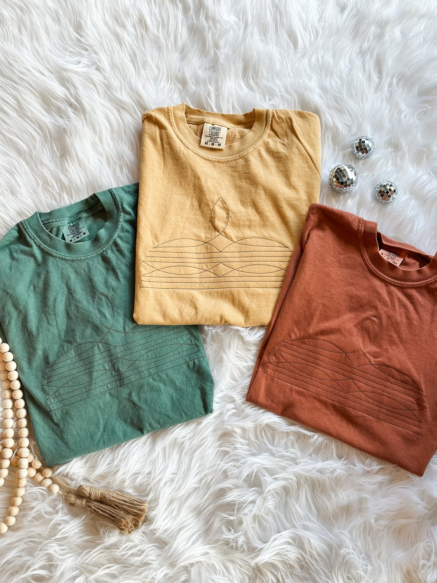 Boot Stitch Embroidered Tee