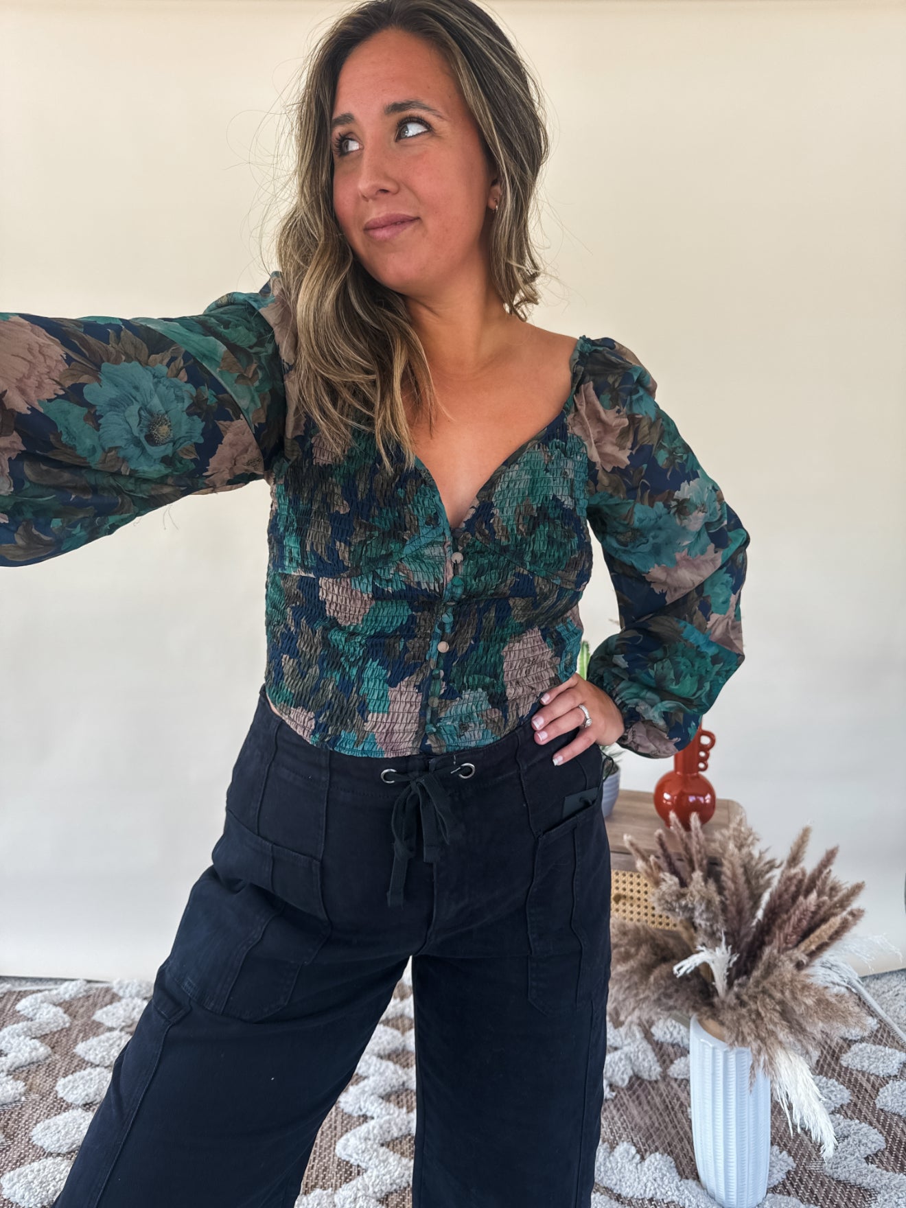 True Blue Retro Top