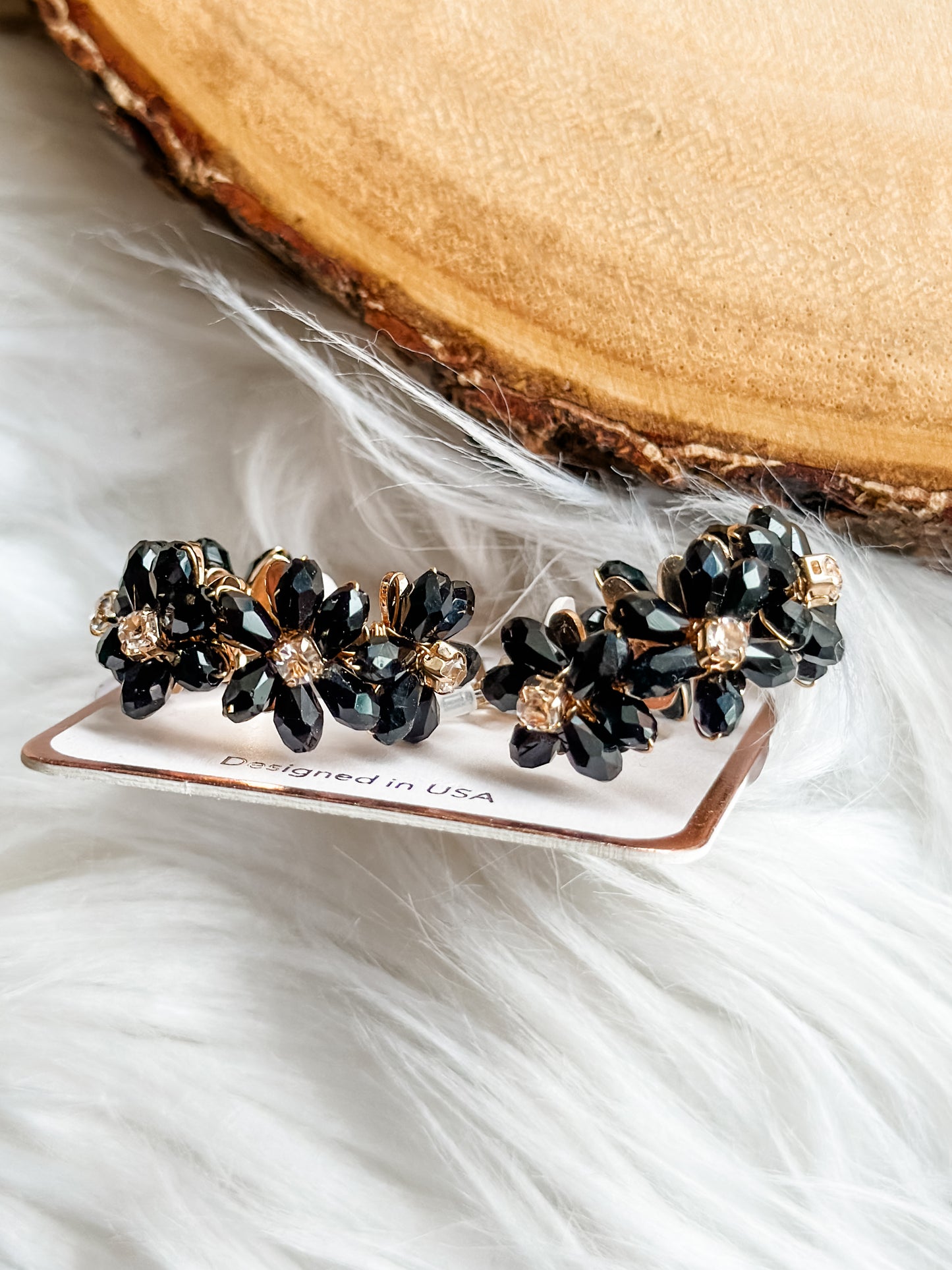 Chunky Flower Hoop Earrings
