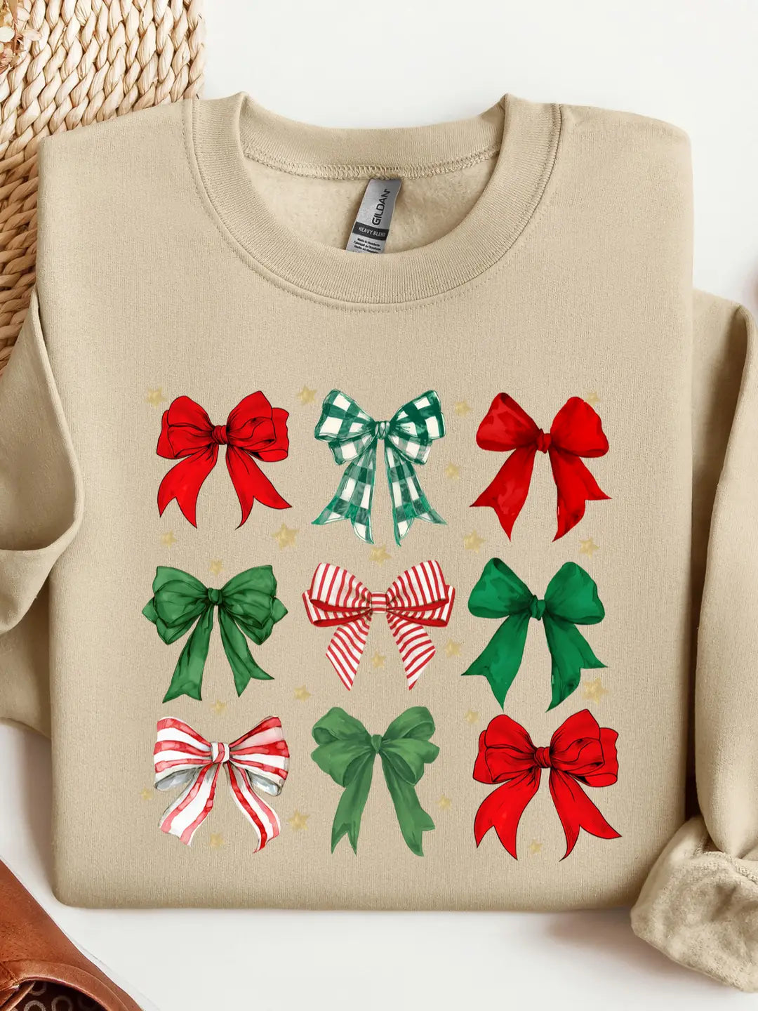 Christmas Bow Coquette Graphic Tee/Crew