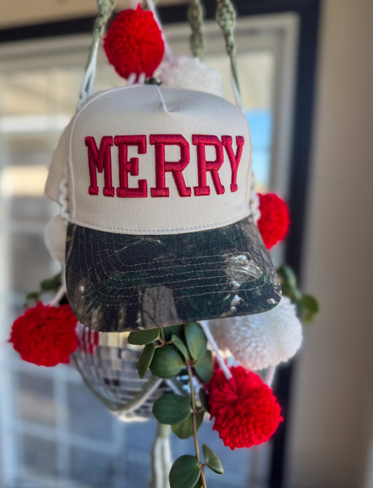 Merry Embroidered Trucker Hat
