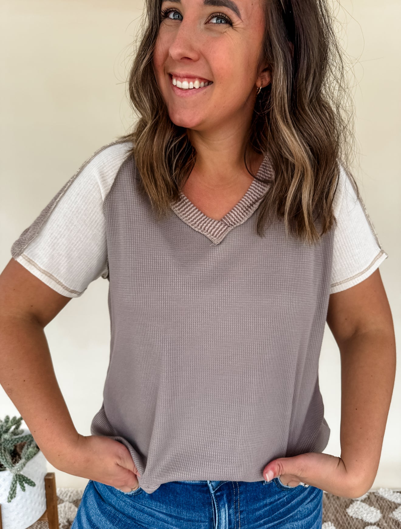 Too Late Colorblock Top