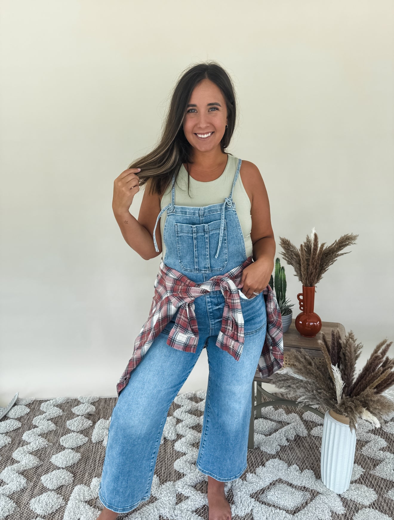 Dream Cropped Denim Overalls
