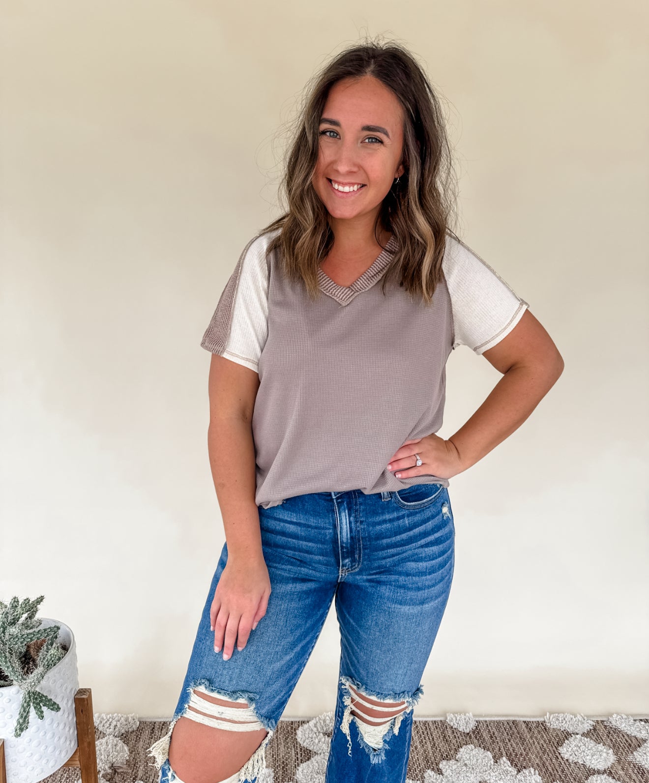 Too Late Colorblock Top