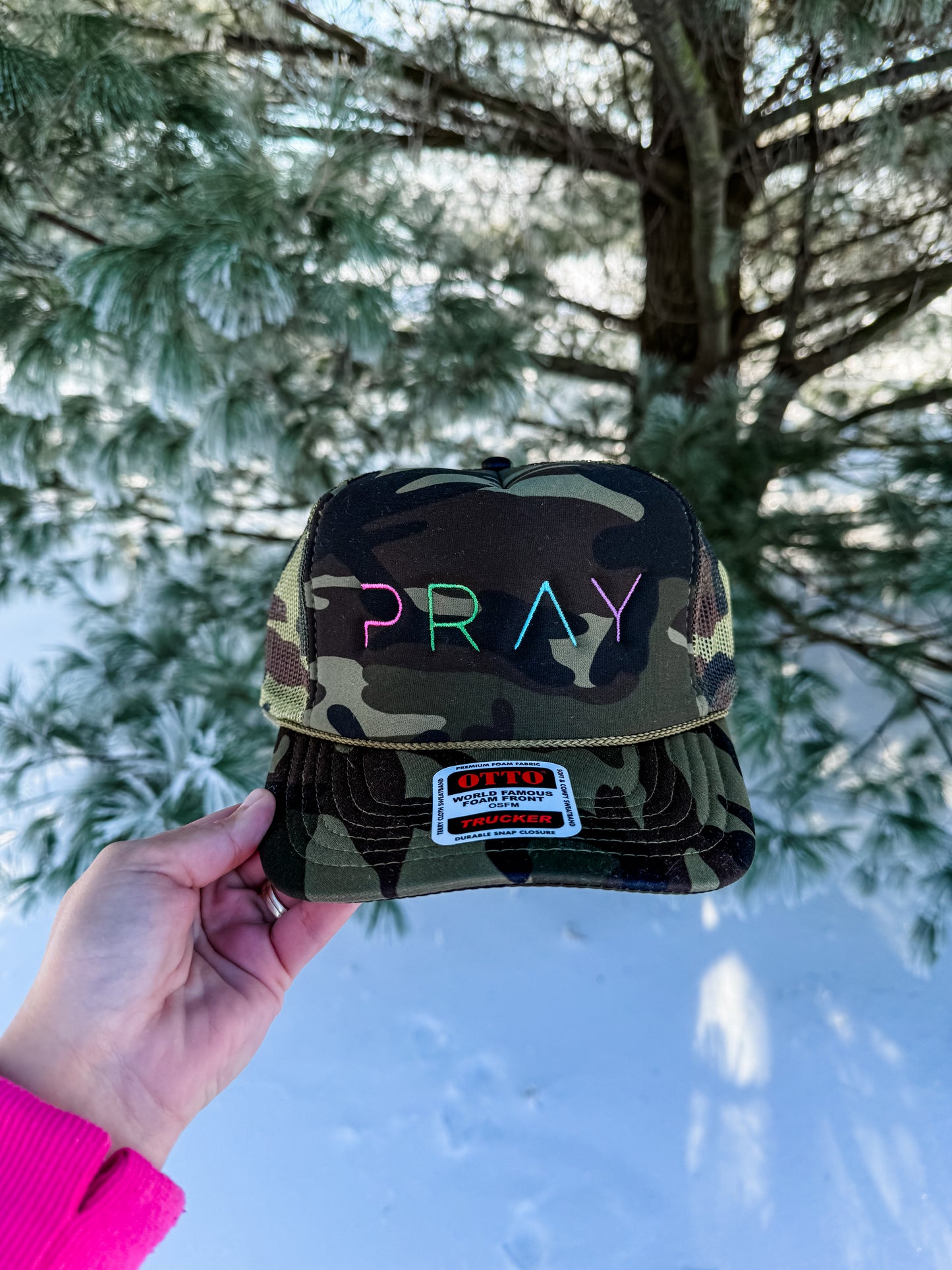 Embroidered Pray Otto Hat