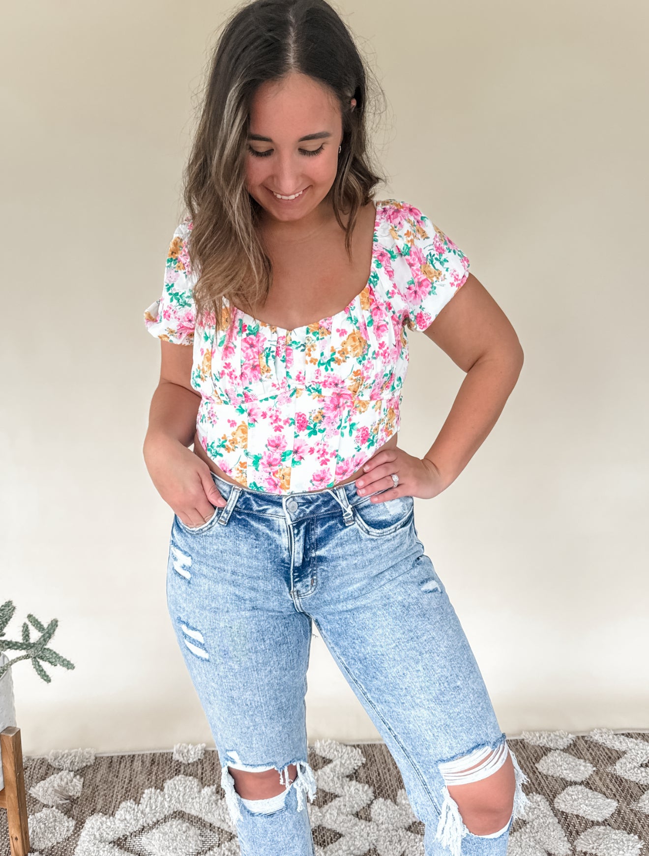 Floral Corset Top
