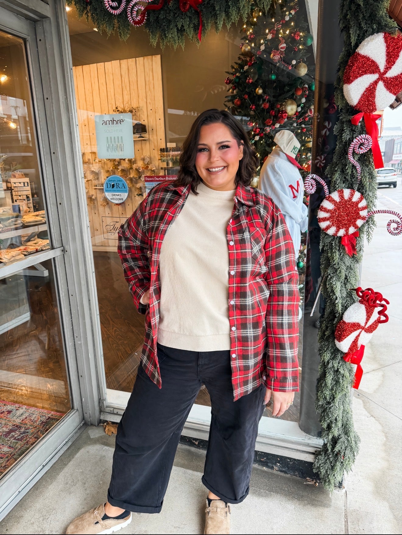 Scarlet Ridge Flannel Top