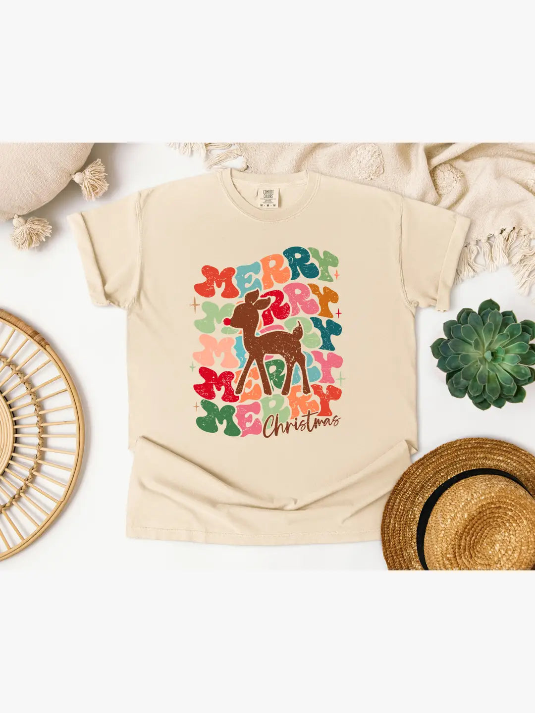 Reindeer Merry Graphic Tee/Crew