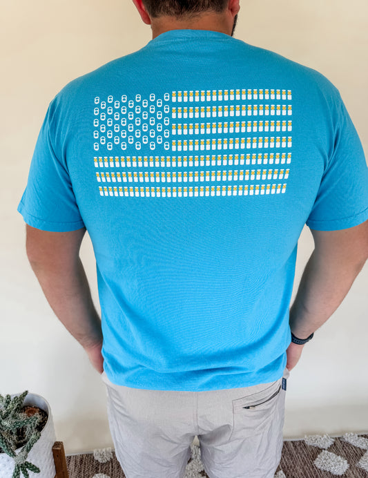 Nooners Can Flag Tee