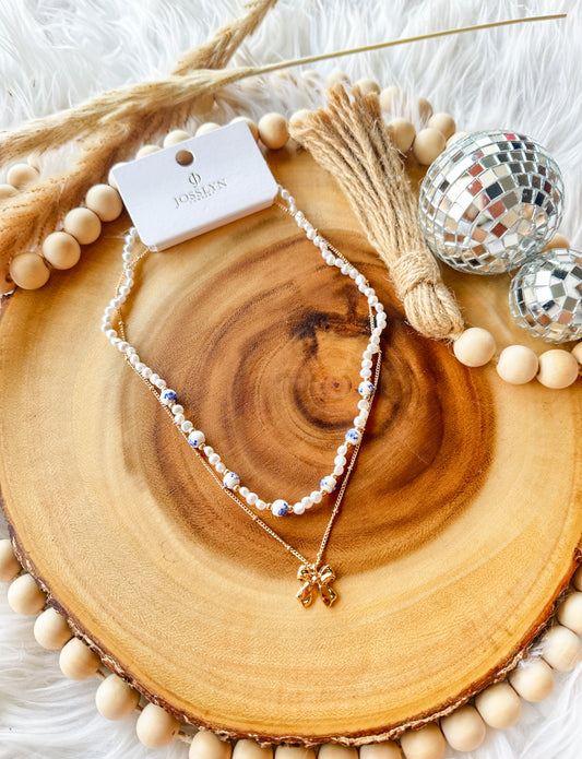 Blue Porcelain Necklace