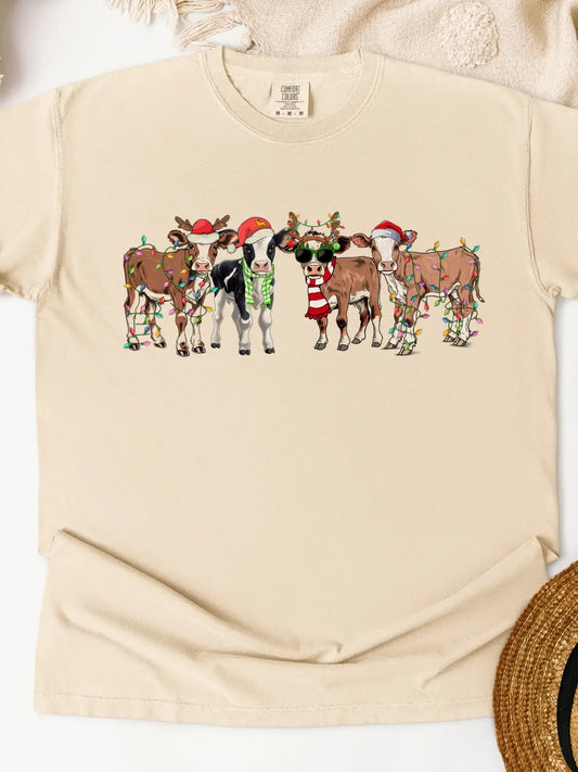 Christmas Cows Graphic Tee/Crew