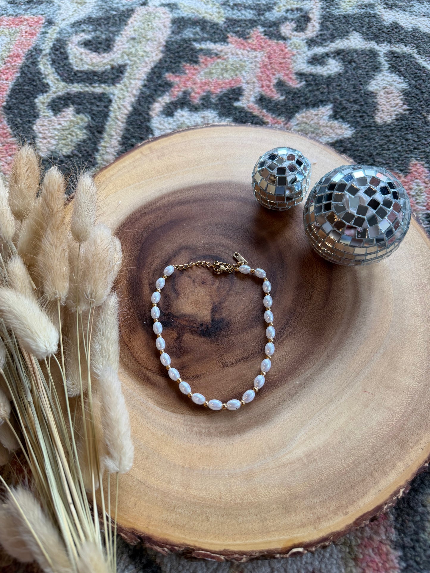 Luna Pearl Gold Anklet