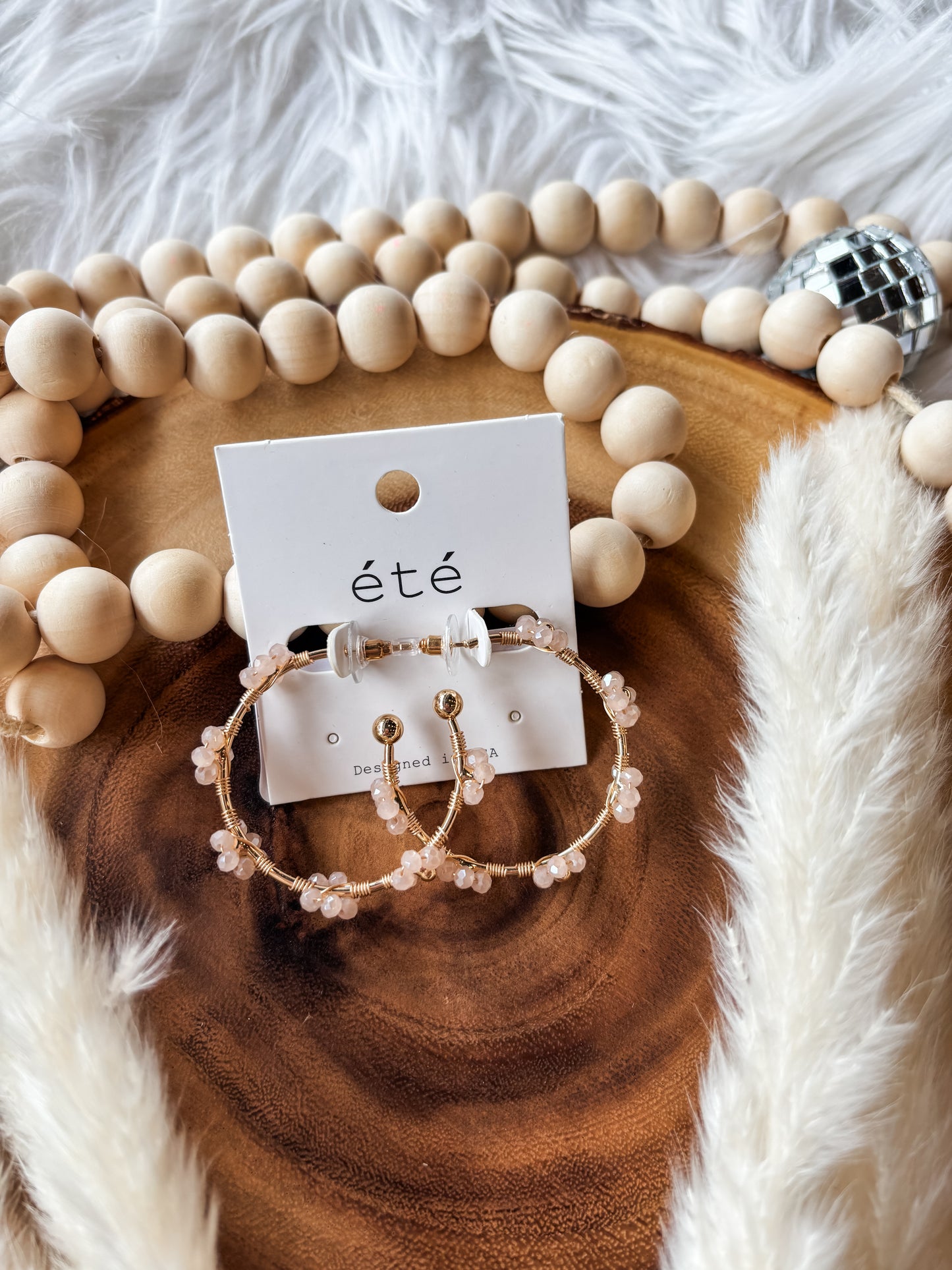 Sparkly Flower Hoops