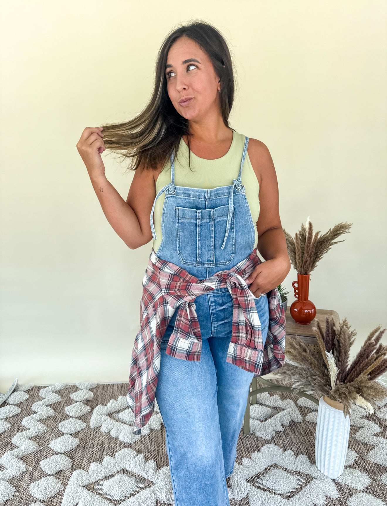 Dream Cropped Denim Overalls
