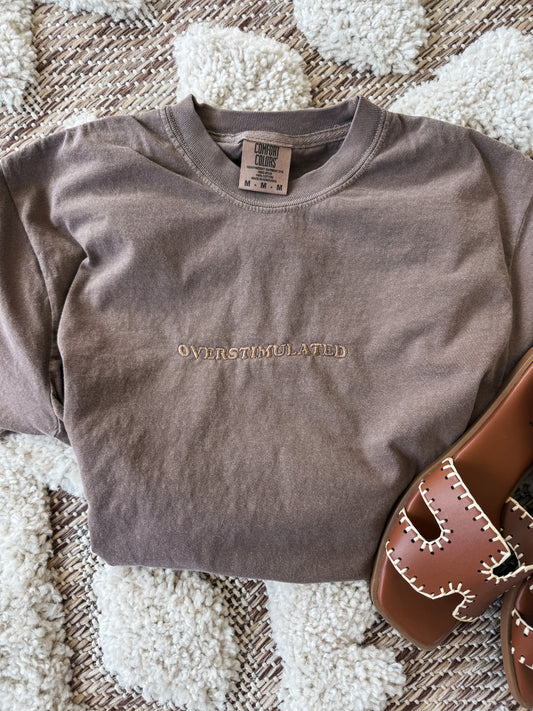 Overstimulated Embroidered Tee