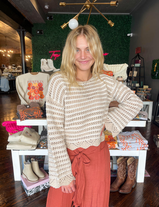 Textured Lines Sweater