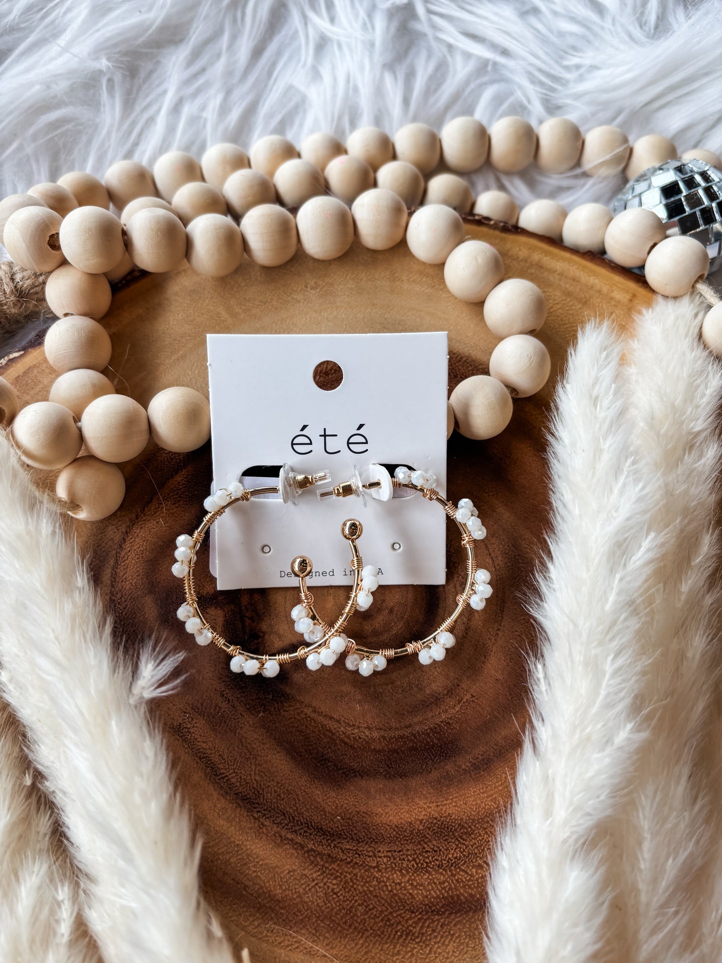 Sparkly Flower Hoops