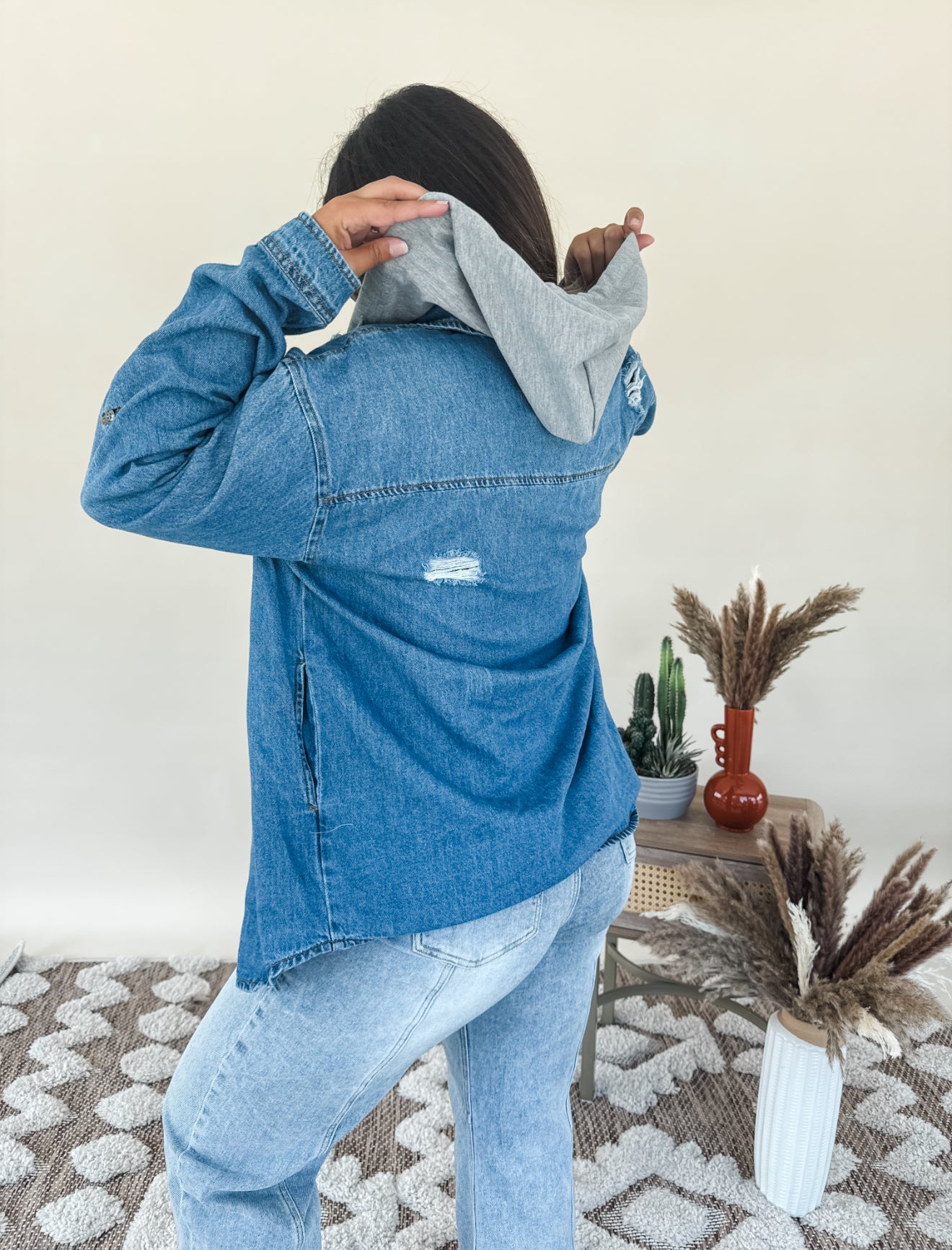 Hooded Denim Jacket