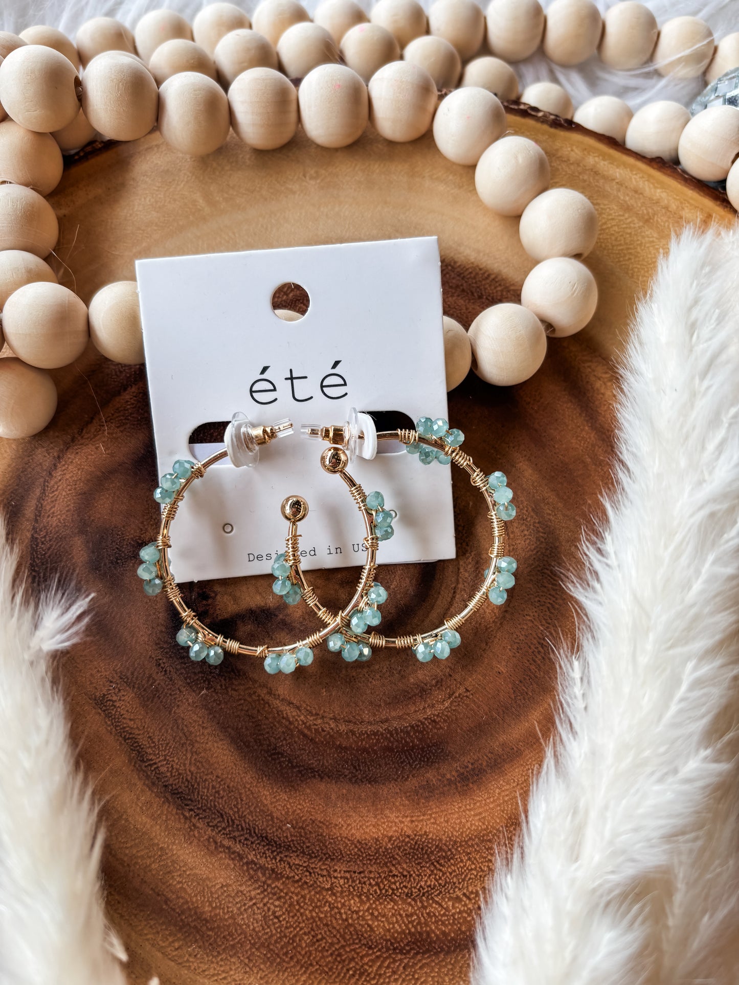 Sparkly Flower Hoops