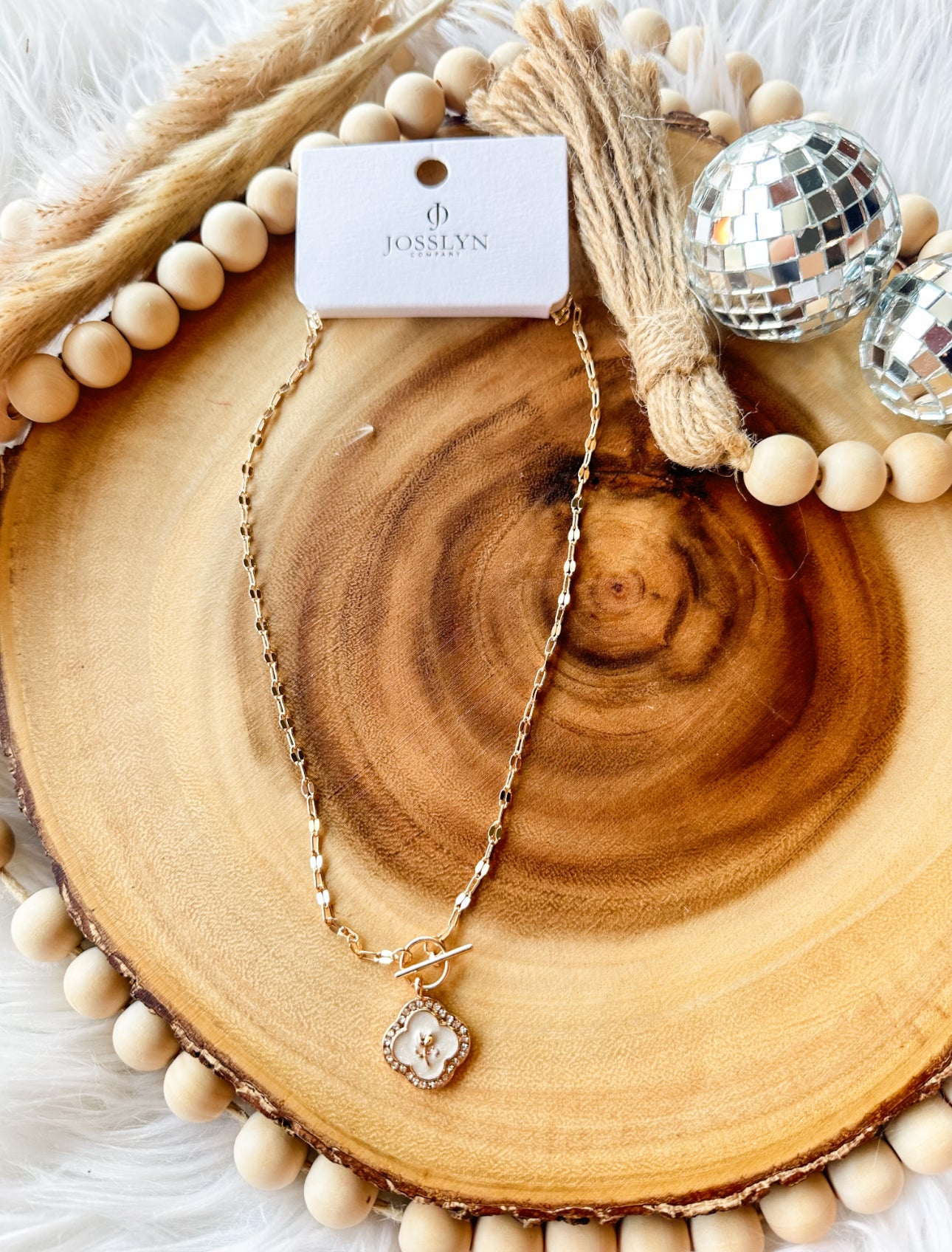 Rhinestone Rose Necklace