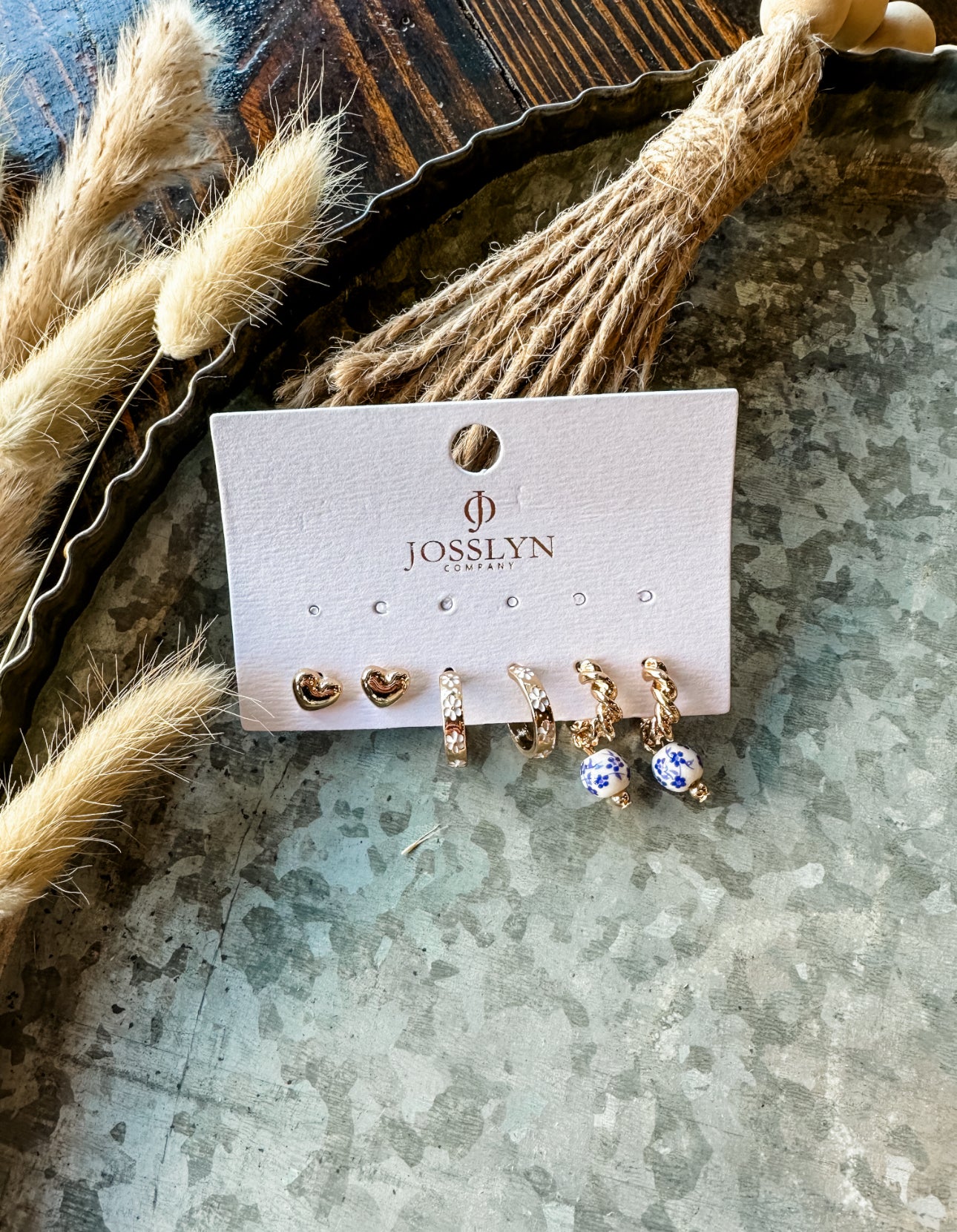 Blue Belle Earring Set
