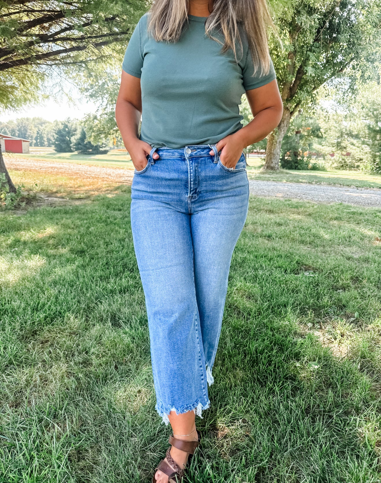 Step Up High Crop Jeans