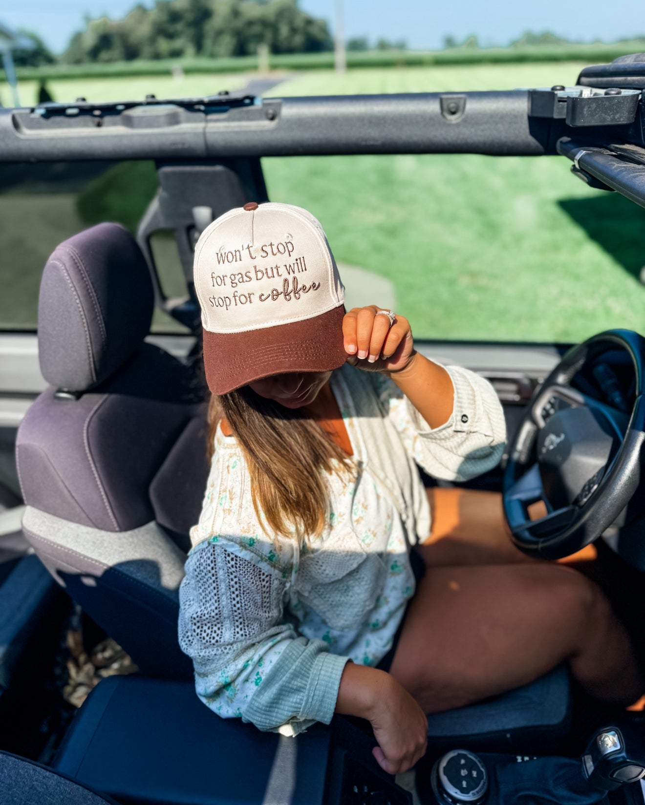 Running On E Embroidered Hat