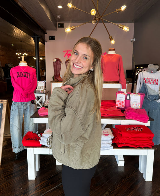 Wendy Washed Olive Puffer Jacket