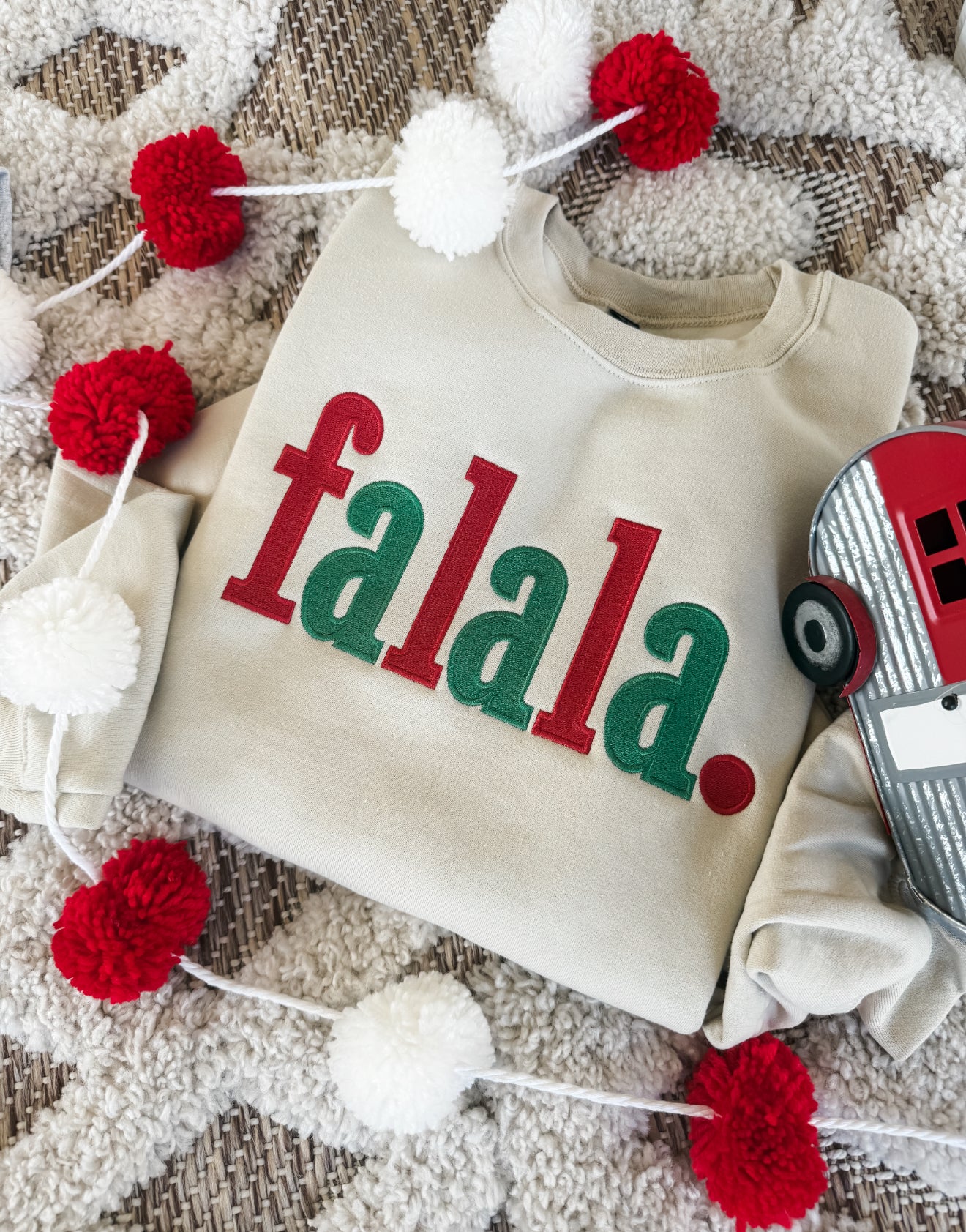 Fa La La Embriodered Crew