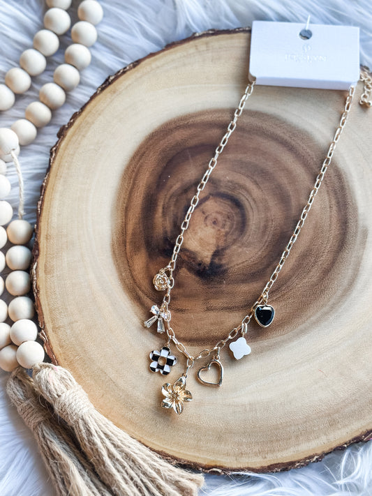 Blossom & Bow Charm Necklace