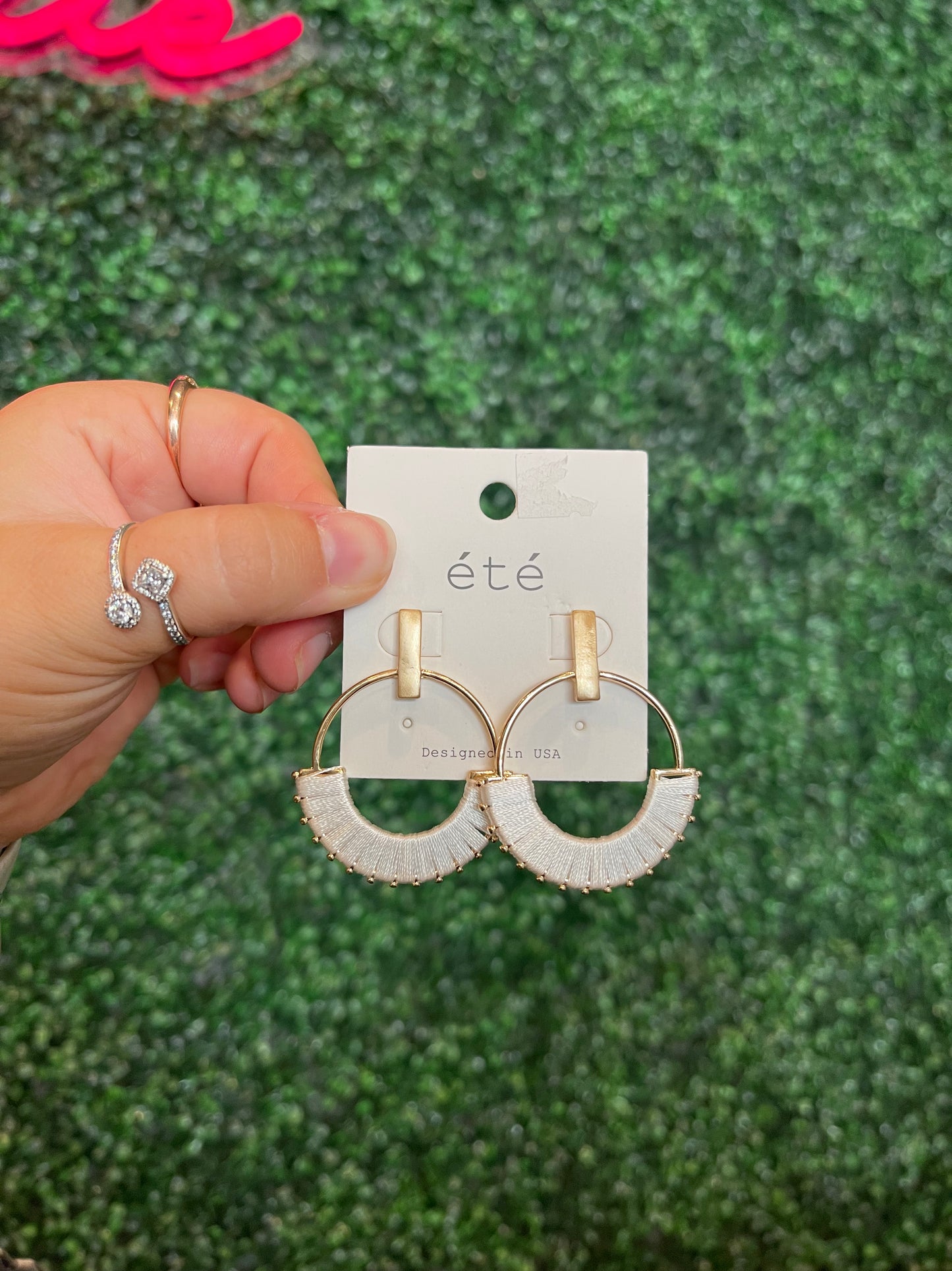 Threaded Hoop Earring
