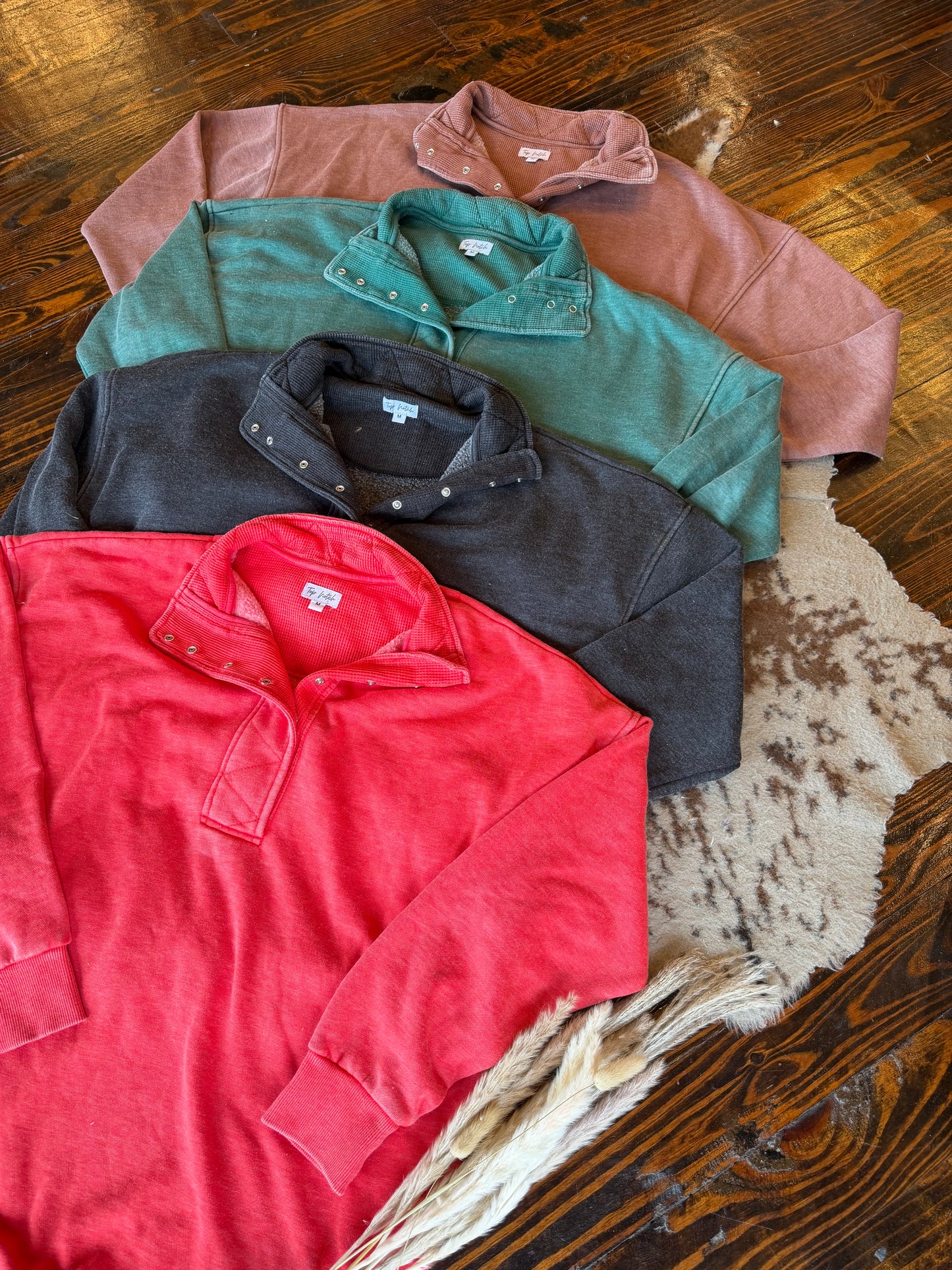 Luxe Snap Pullover by Top Notch