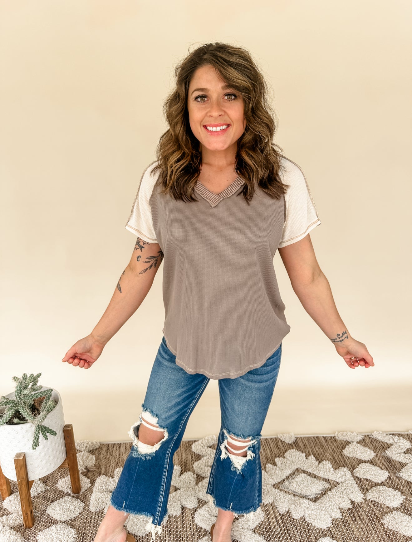 Too Late Colorblock Top