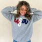 USA Chenille Yarn Sweatshirt
