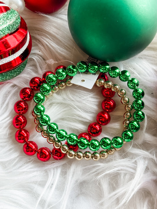 Christmas Beads Bracelet