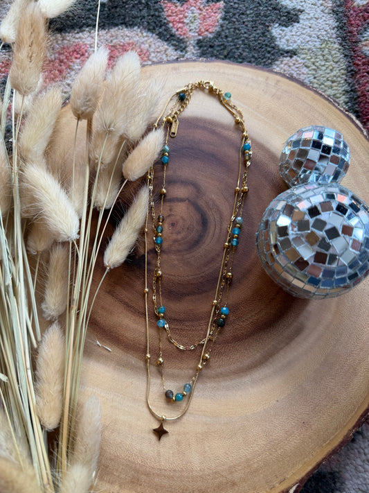 Azure Starfall Trio Necklace