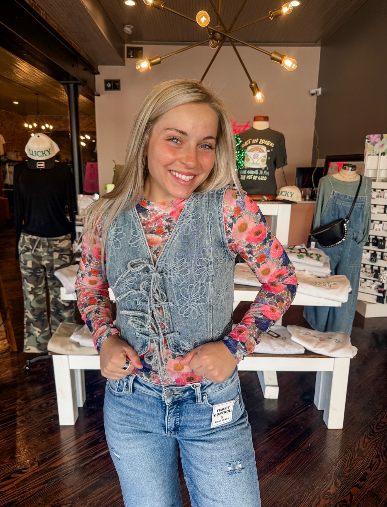 Bluebell Lace Tie Vest