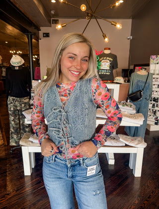 Bluebell Lace Tie Vest