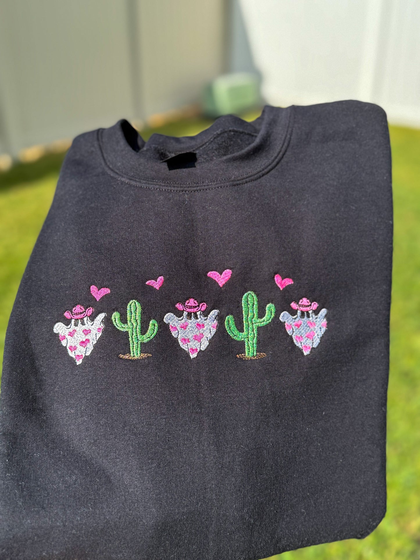 Galentines Ghost Embroidered Sweatshirt