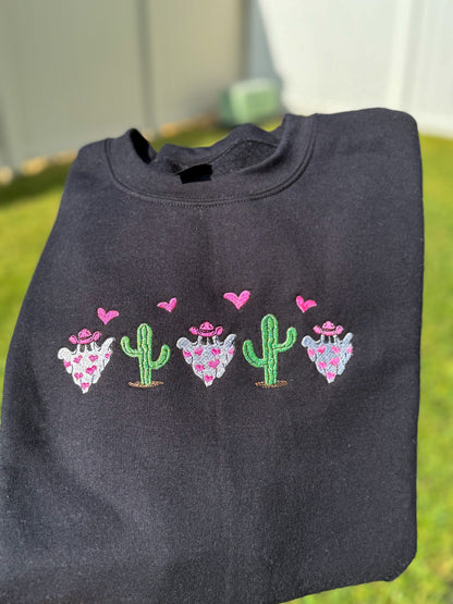 Galentines Ghost Embroidered Sweatshirt
