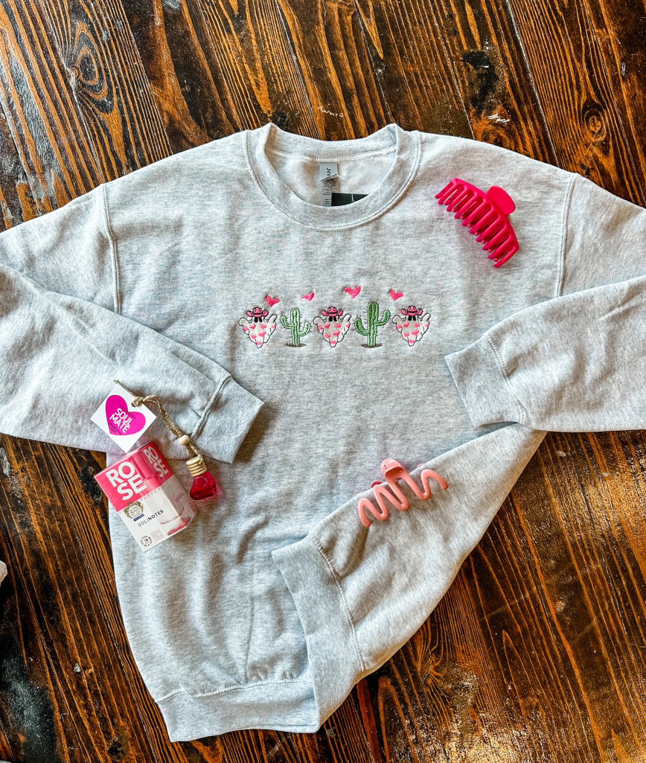 Galentines Ghost Embroidered Sweatshirt