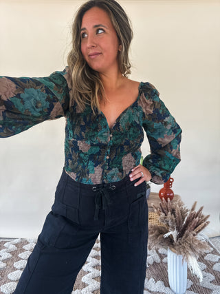 True Blue Retro Top