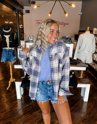 Bonfire Plaid Button Down by Top Notch