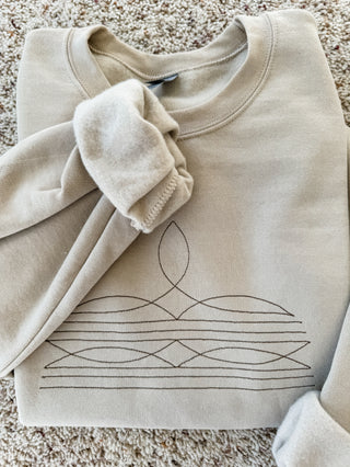 Boot Stitched Embroidered Sweatshirt
