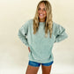 Washed Corded Crewneck
